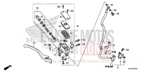 FRONT BRAKE MASTER CYLINDER CTX700AE de 2014